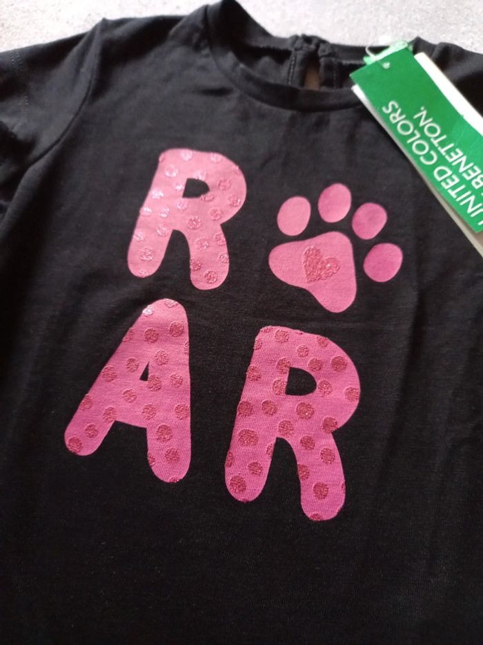 Tee-shirt 9 12 mois benetton neuf - photo numéro 2