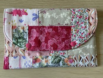 Pochette Patchwork rose