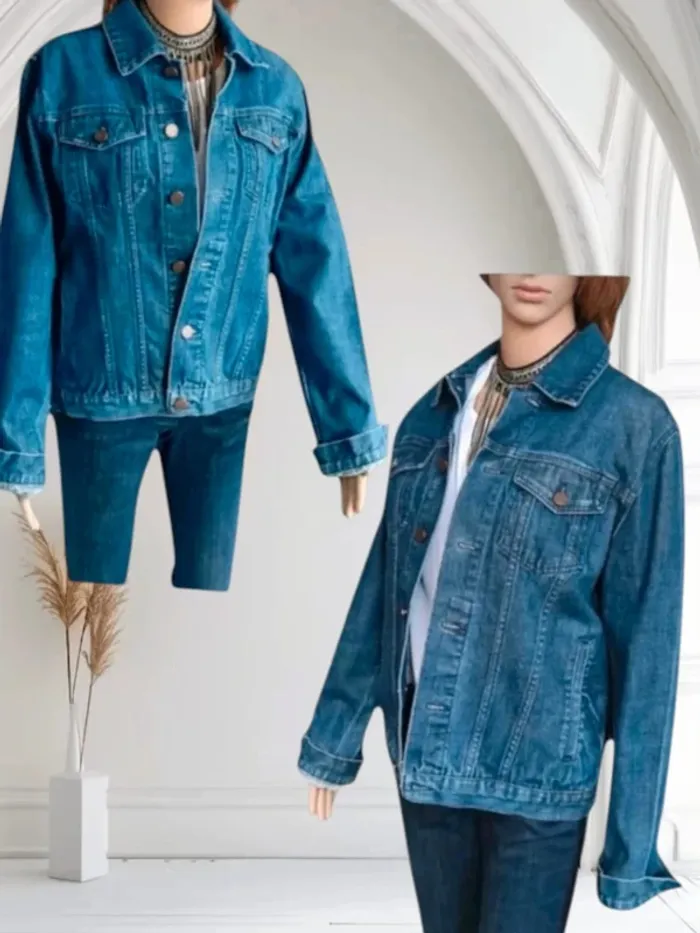 Veste jean Elevenparis ,coupe droite ,col chemise ,100 % coton - photo numéro 4