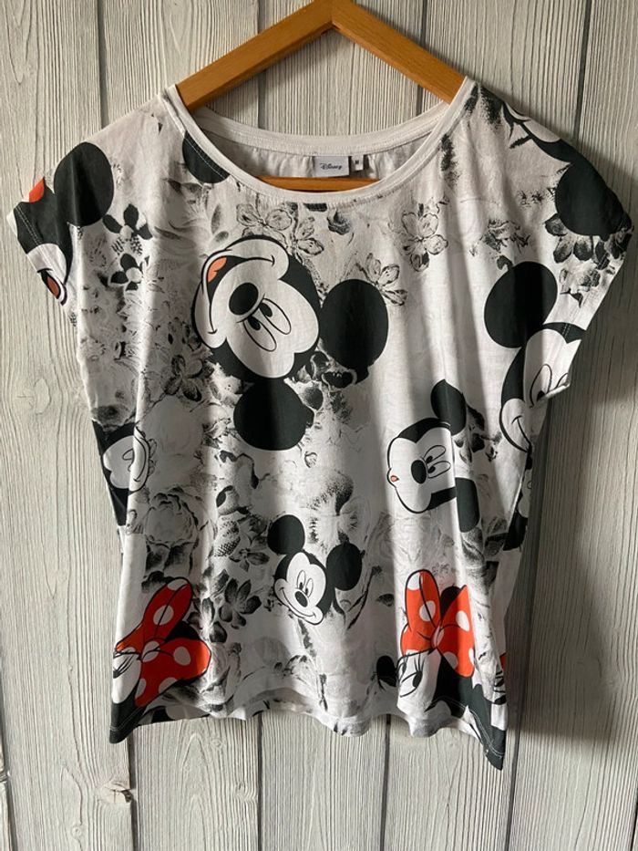 T-shirt imprimé femme Disney Mickey Minnie Taille M - photo numéro 2