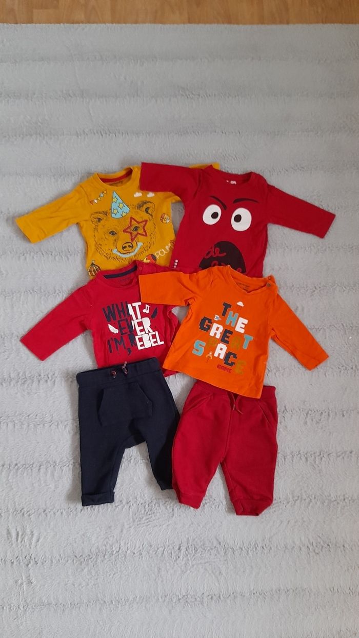 Lot 4 t-shirt +2 pantalons