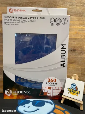 Phoenix Shield - Portfolio ZIP - 360 cartes recto-verso BLEU