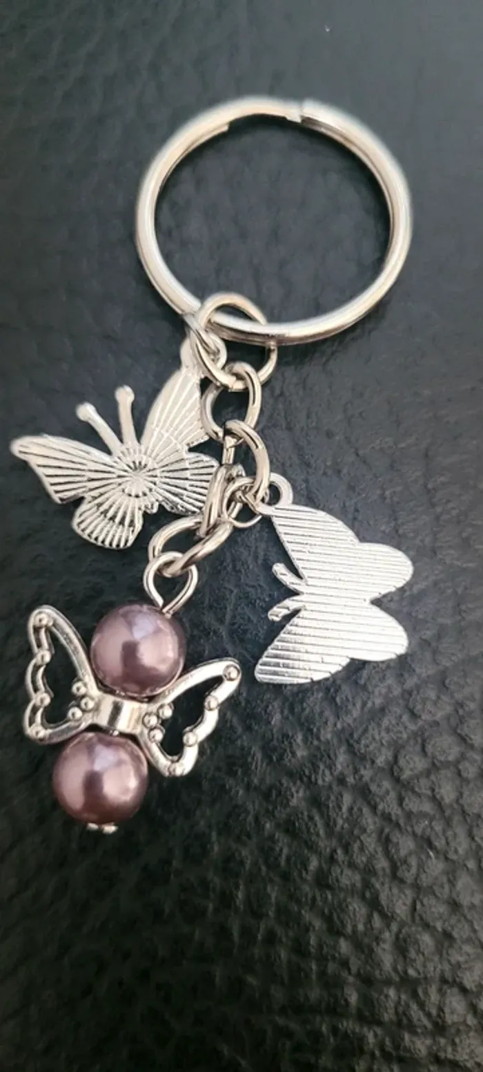 Porte-clés ange gardien papillons - photo numéro 3