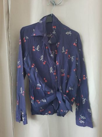 Chemise vintage tons parme taille 38