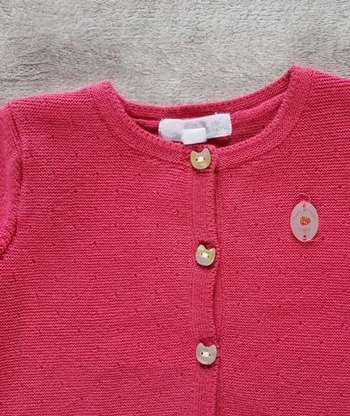 Cardigan fille 6 mois fuchsia Sergent Major - photo numéro 3