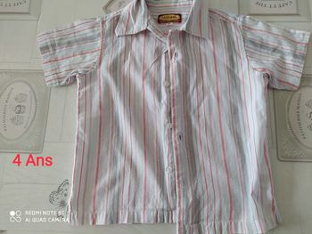 Chemise manches courtes 4 ans