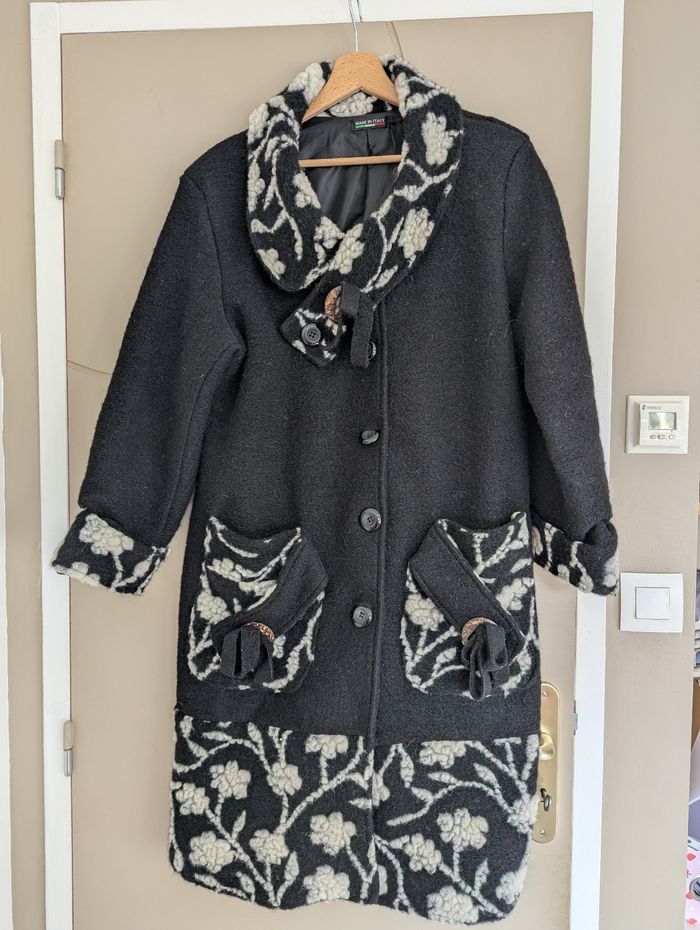 Manteau long, fin ,  laine , femme,  taille L