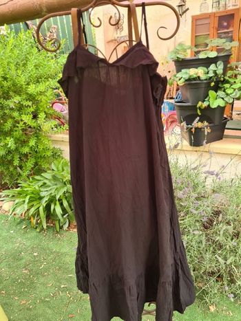 Robe fine bretelles. Noir.  Taille L. Zexxxy. Aisselles à aisselles 54. Longueur 119