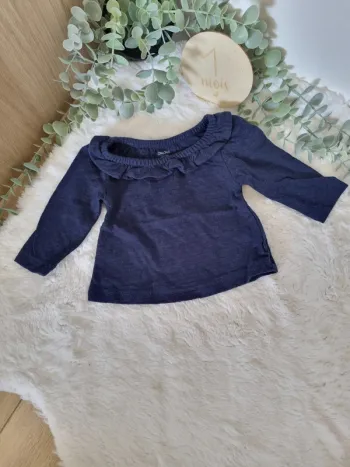 tee-shirt / blouse manche longue bleu marine 1M