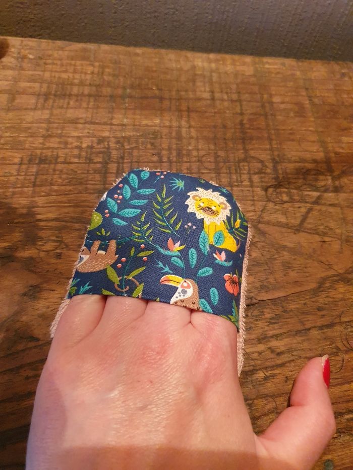 Débarbouillettes safari rose - photo numéro 3