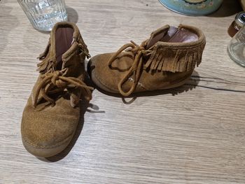 Bottines souple daim a franges Vertbaudet