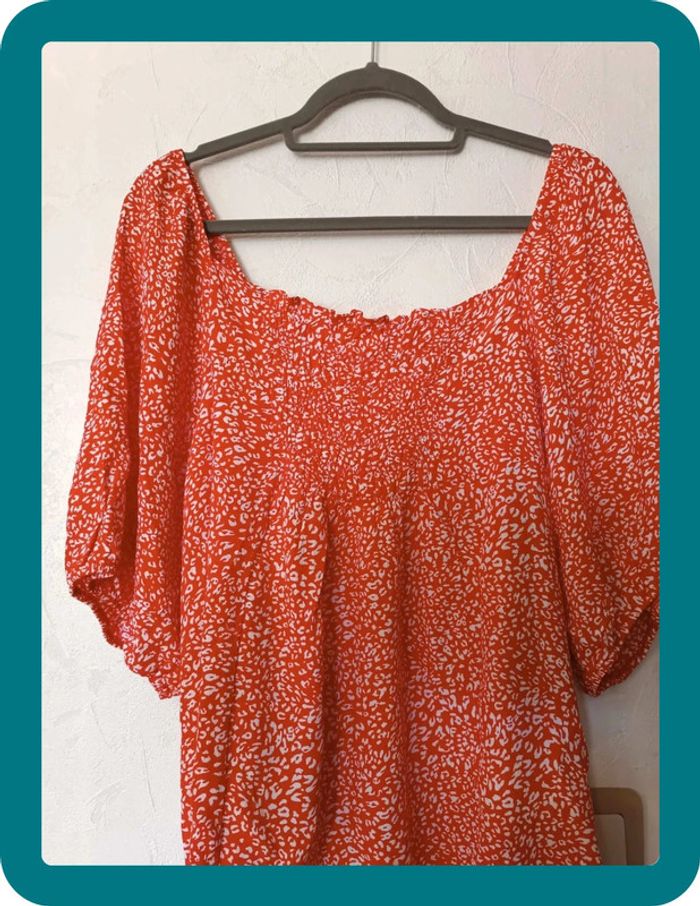 Haut blouse ample orangé - photo numéro 7