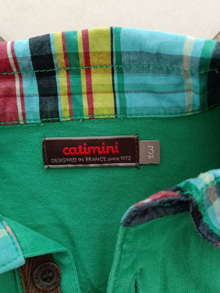 haut manches longues 3 ans garçon vert catimini - photo numéro 2