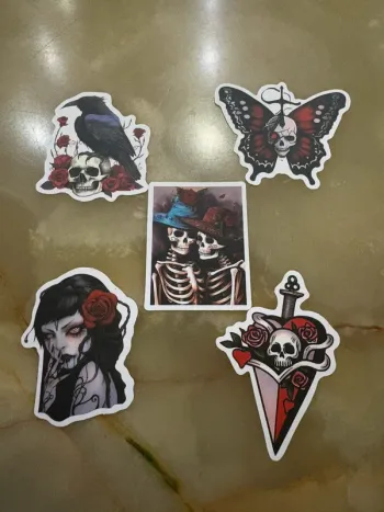 Stickers gothique 5 pièces