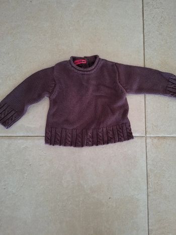 Pull violet 12 mois
