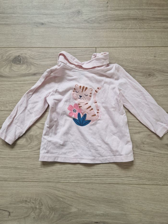 T-shirt col roulé bébé fille DPAM 6 mois