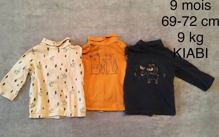 Lot de 3 t-shirt col roulé