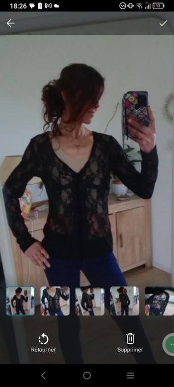 Gilet femme L dentelle c76