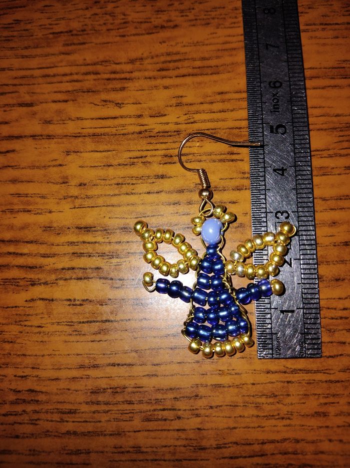 Boucle d oreille en perle de rocaille et acier inoxydable - photo numéro 3