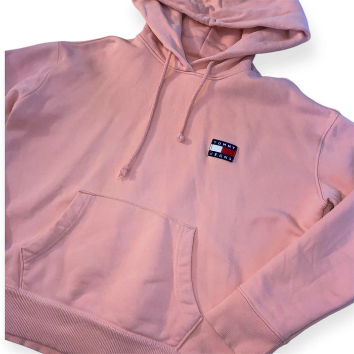 Sweat capuche rose tommy XS - photo numéro 2