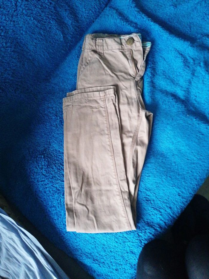 Pantalon toile beige