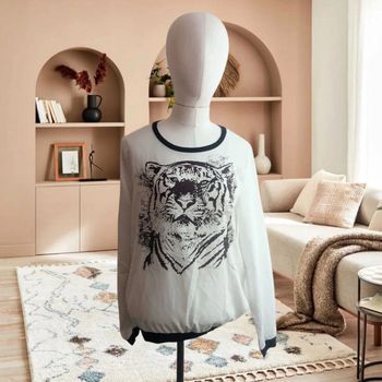 Blouse tigne blanc spot  taille 38
