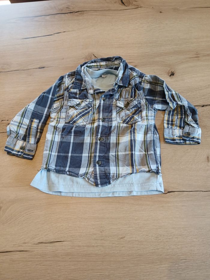 Chemise manches longues à carreaux