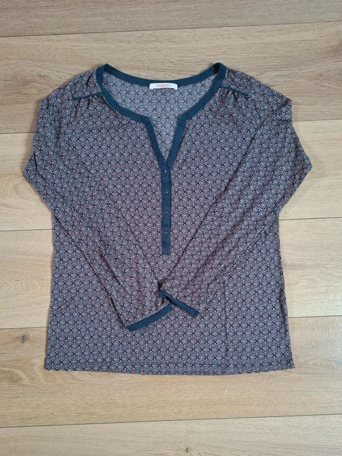 T-shirt à manche Camaïeu Taille S. - photo numéro 2