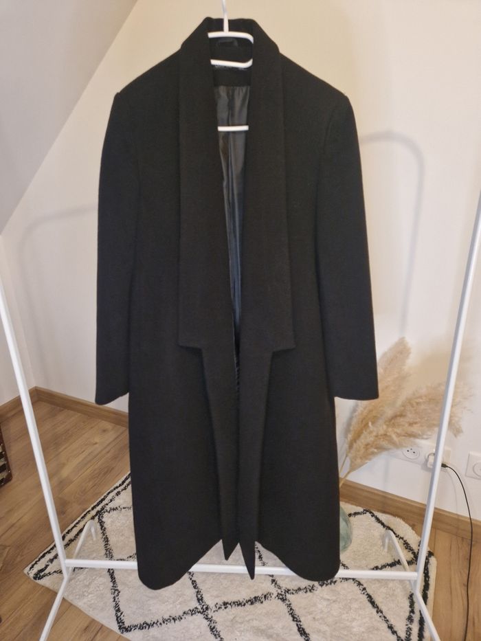 Manteau long noir chic femme Boohoo T.38