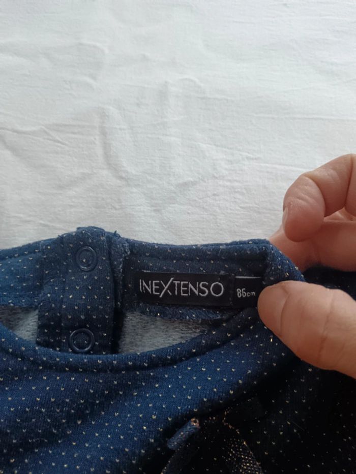 Robe bleu marine et doré In Extenso 24 mois - photo numéro 2