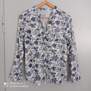 Chemise à fleurs bleues t36 Creeks