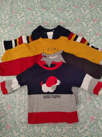 Lot de 4 t-shirts manches longues