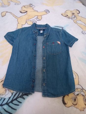 Chemise t-shirt en jeans  _ Okaïdi _ 5 ans _ 114 cm