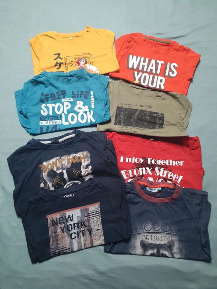 Lot tee shirts manches longues garçon 4/5 ans