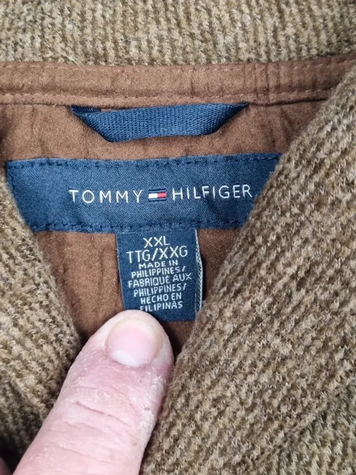 Pull col châle Tommy Hilfiger marron – Taille XXL Hommes (mesures en photos) - photo numéro 6