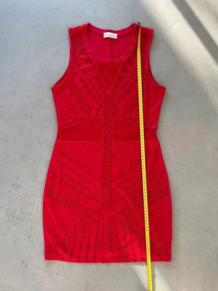 Robe soirée été à sequins rouge Giorgia - photo numéro 10