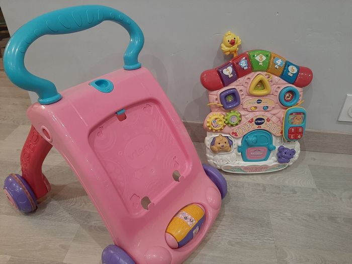 Trotteur parlant 2 en 1 rose - VTech - photo numéro 3