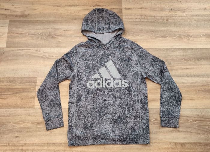Vêtement Homme garçon Sweat sweatshirt à capuche gris Adidas taille XL garçon #Retrostreet - photo numéro 2