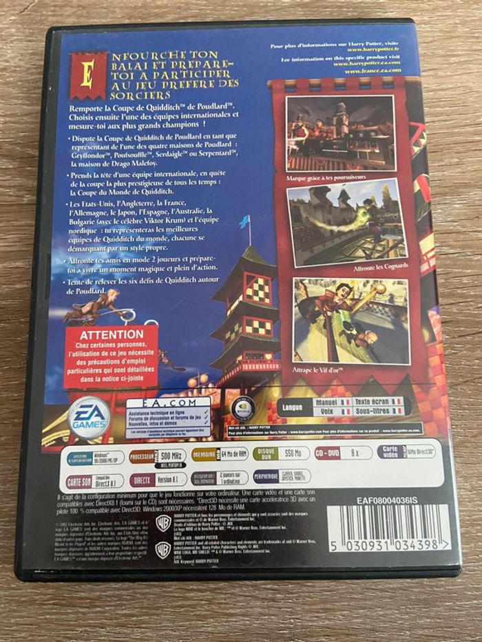 Harry potter et la coupe de quidditch pc vintage - photo numéro 5