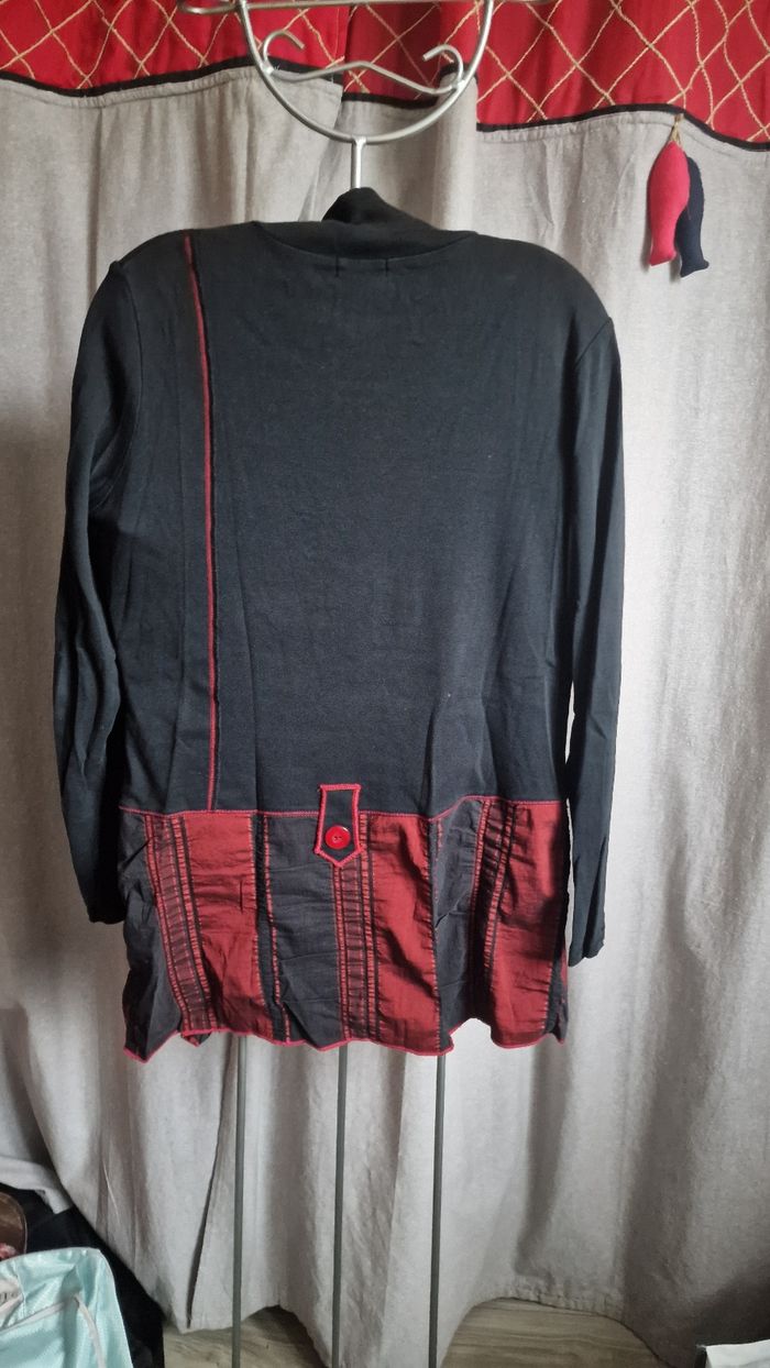 Tunique  rouge noir 42 44 - photo numéro 2