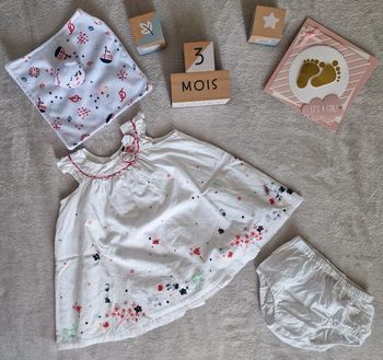 Robe blanche sans manche à motifs floraux sergent Major 3M (BE)