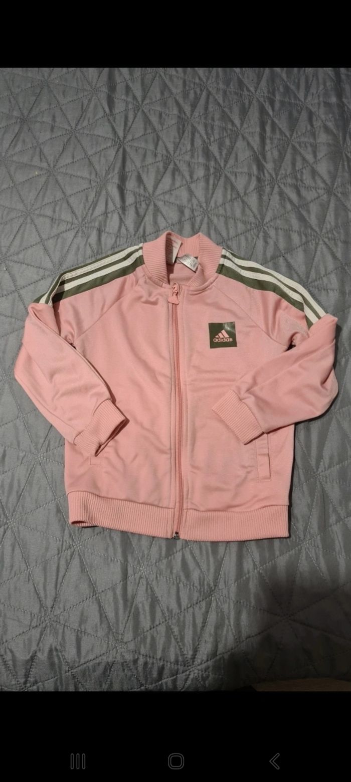 3/4 ans Adidas veste zippé rose et gris toutes saisons /Excellent état - photo numéro 19