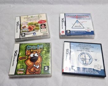 Lot 4 Jeux Nintendo DS en boîte Scooby-Doo Training Dr Kawashima