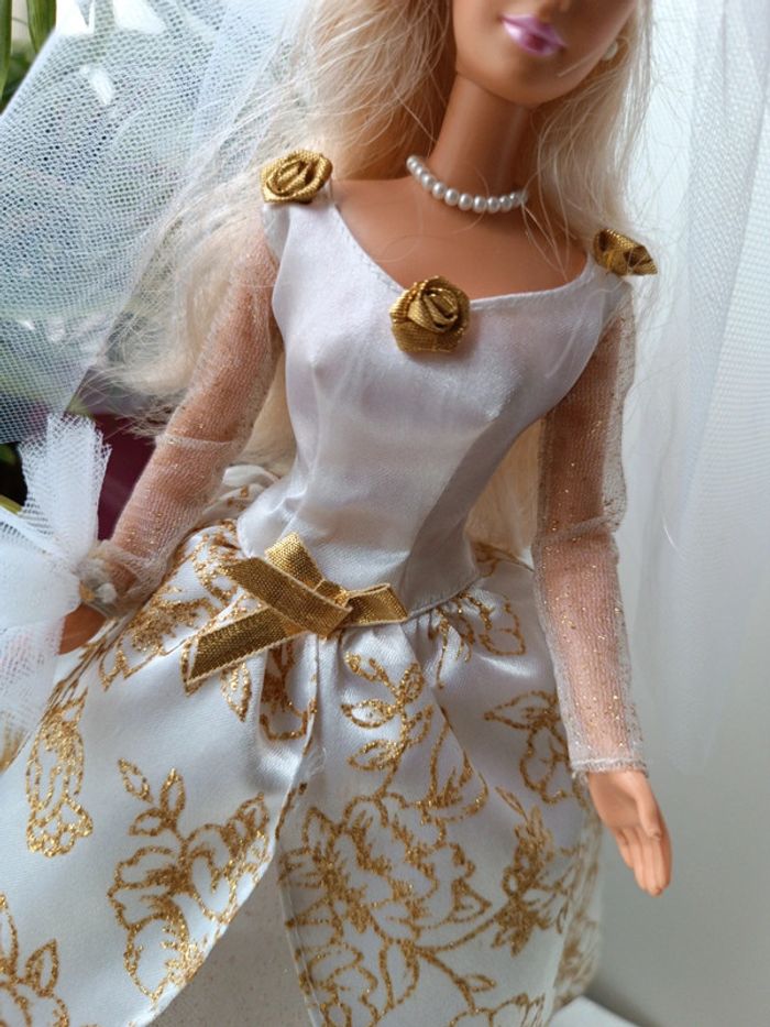 Barbie mattel doll poupée mannequin club mariage jeune mariée wedding wedd 1997 beautiful bride - photo numéro 5