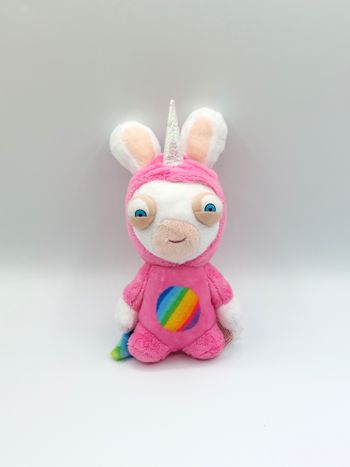 Peluche doudou lapin crétin licorne arc-en-ciel GIPSY Ubisoft SON HS ! 2019
