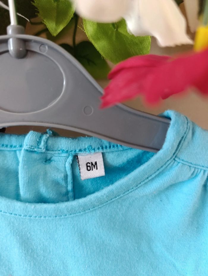 T-shirt manche courte avec frange 6mois - photo numéro 3