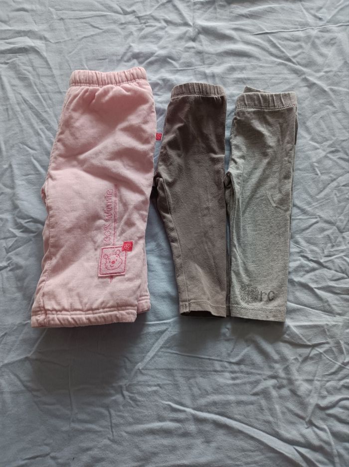 Lot pantalon leggings taille 9 mois - photo numéro 2