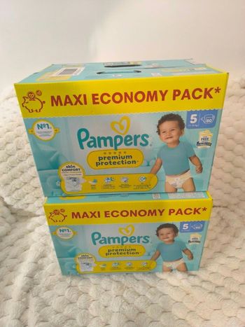 Pampers premium T5 - 2*80 couches