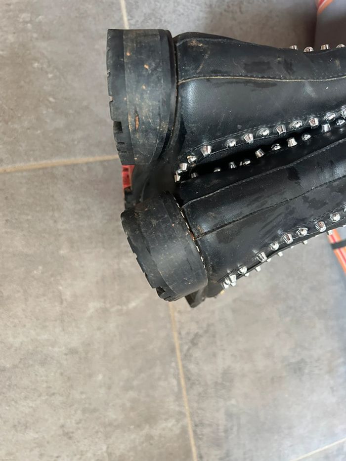 Bottines en cuir stylée T37 - photo numéro 6