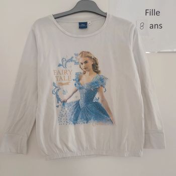 T-shirt ml Cendrillon 8 ans